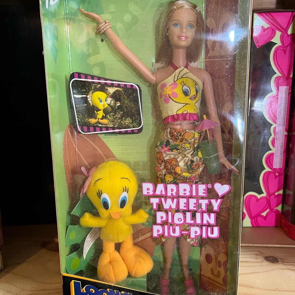 Barbie Doll with Tweety Bird Print Dress and Figure
